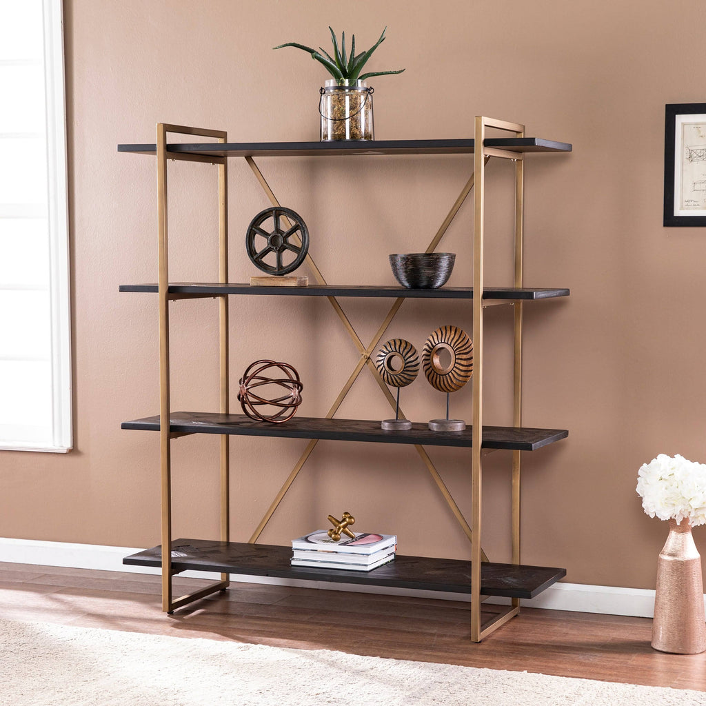 Black Wood Bookshelf N886