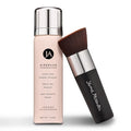 2pc Set with Airbrush Foundation and Kabuki Brush Spray Makeup Dark G4925