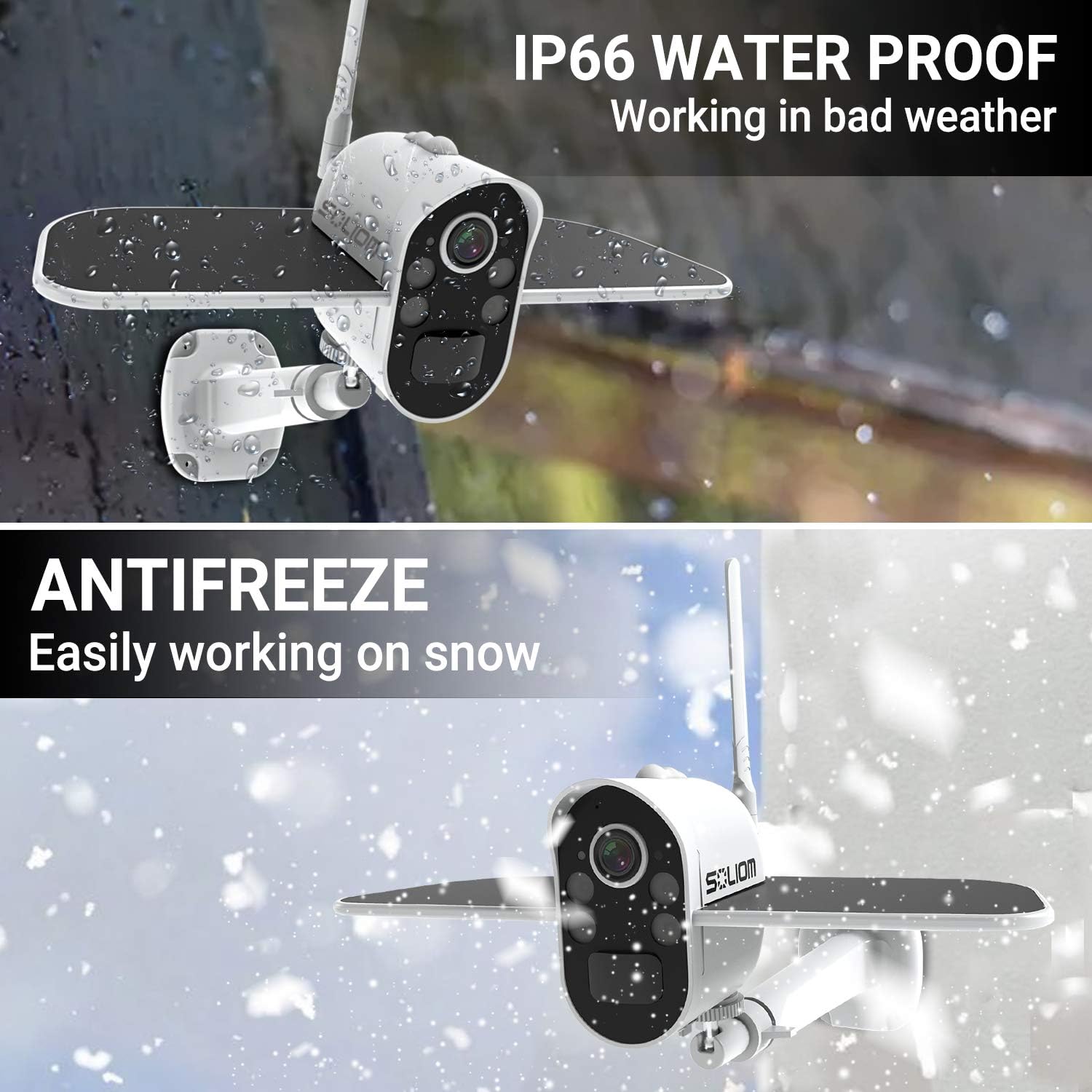 Wireless Outdoor Security Camera with Spotlight Color Night Vision and IP66 Waterproof T9627