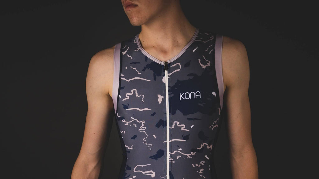 Aqua Camo Navy Camo Large Triathlon Race Suit X6094