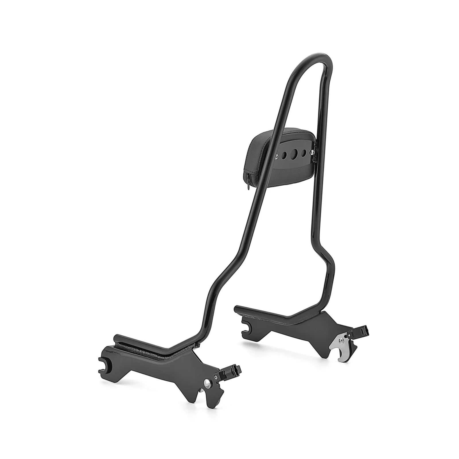 Gloss Black 20" Tall Passenger Backrest Sissy Bar with 4 Point Docking Kit L6327