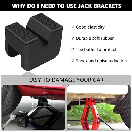 Slotted Rubber Car Jack Stand Pads W888373