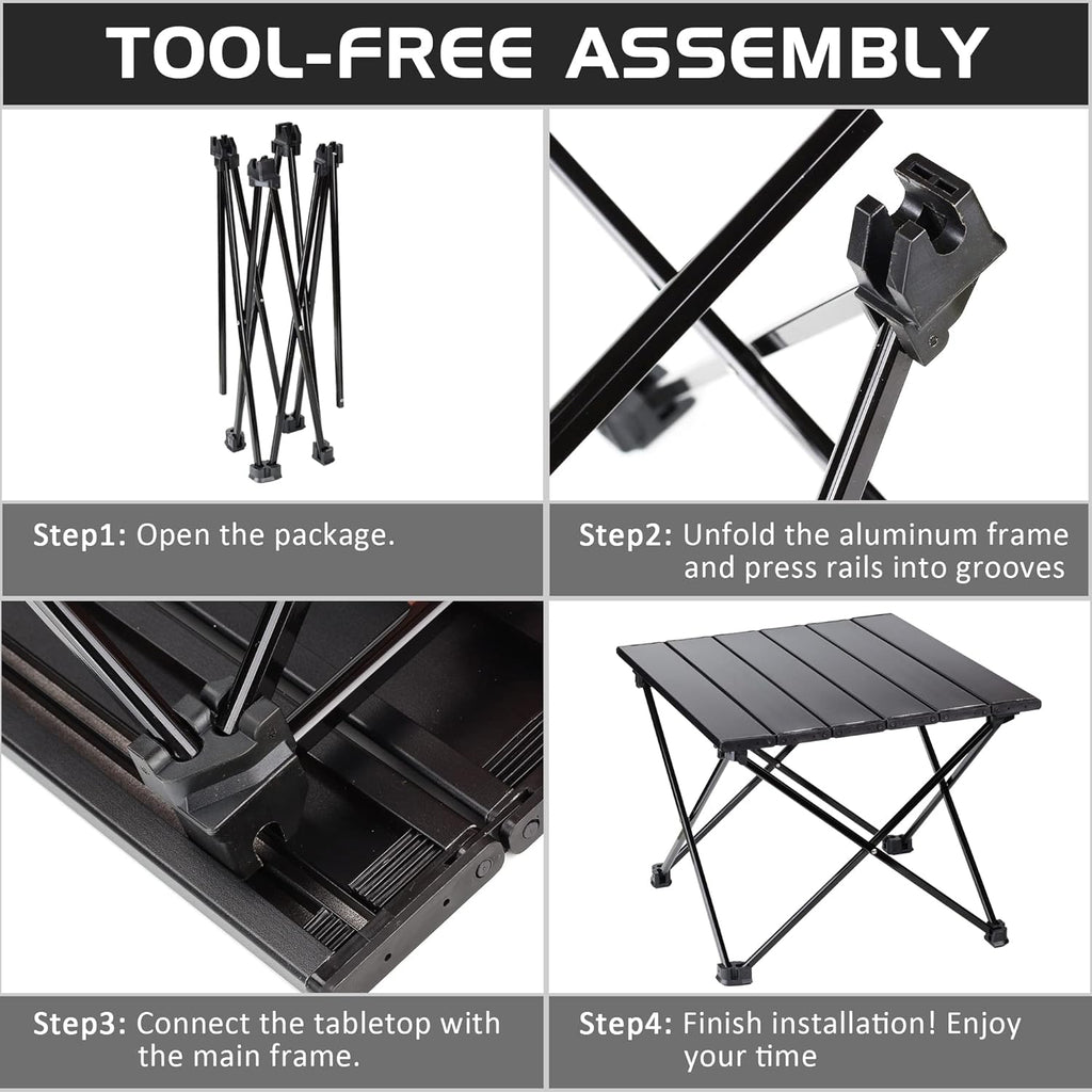 Folding Table 4 Foot Aluminum Alloy Camping Portable Table X399054