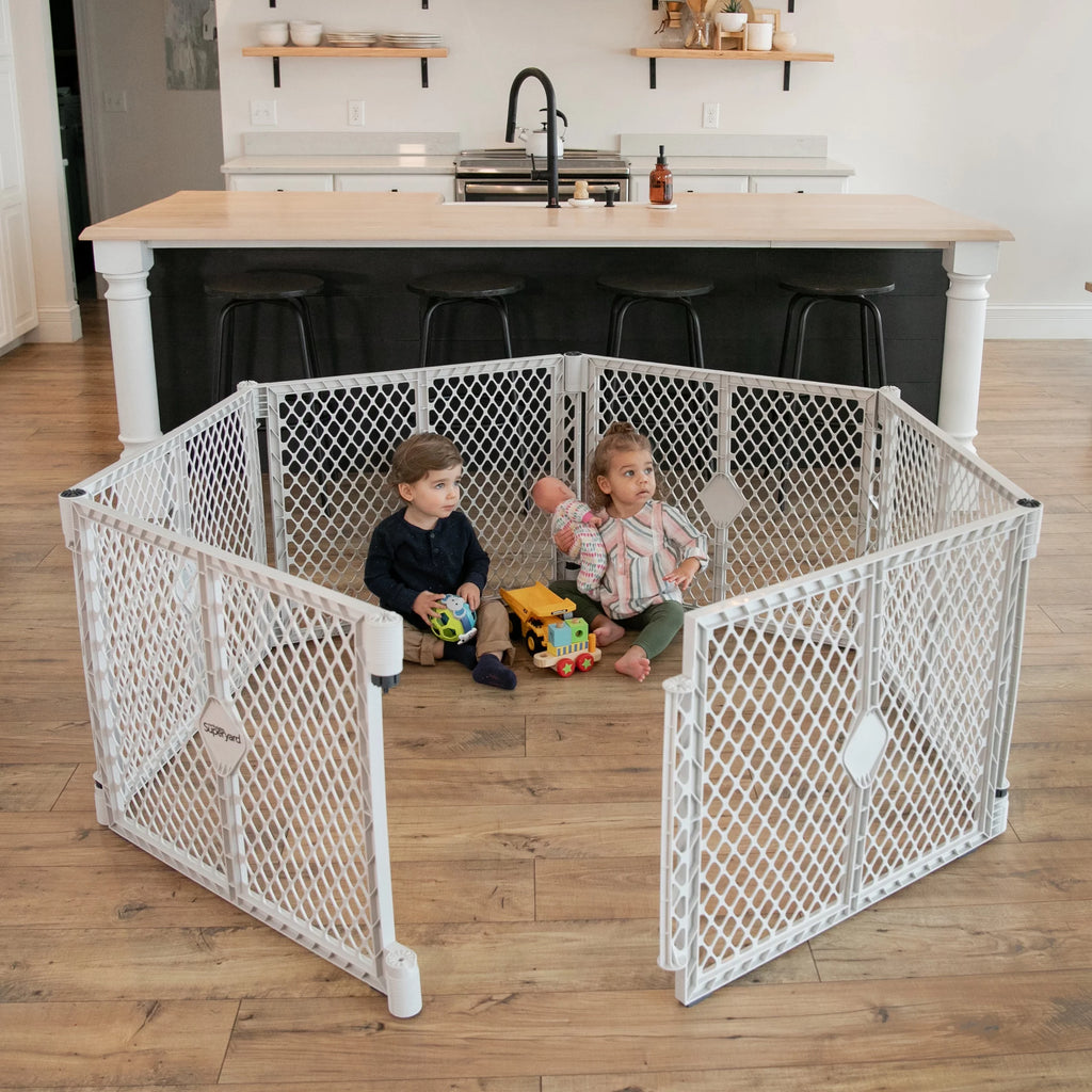 Gray Plastic Baby Play Yard E4864