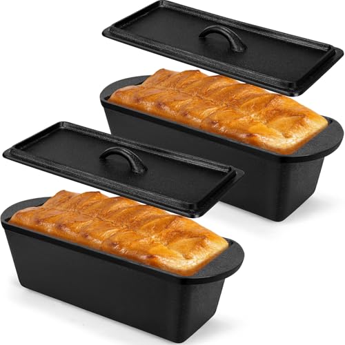 Cast Iron Bread Loaf Pan with Lid 13 x 5 x 4 Inches B496