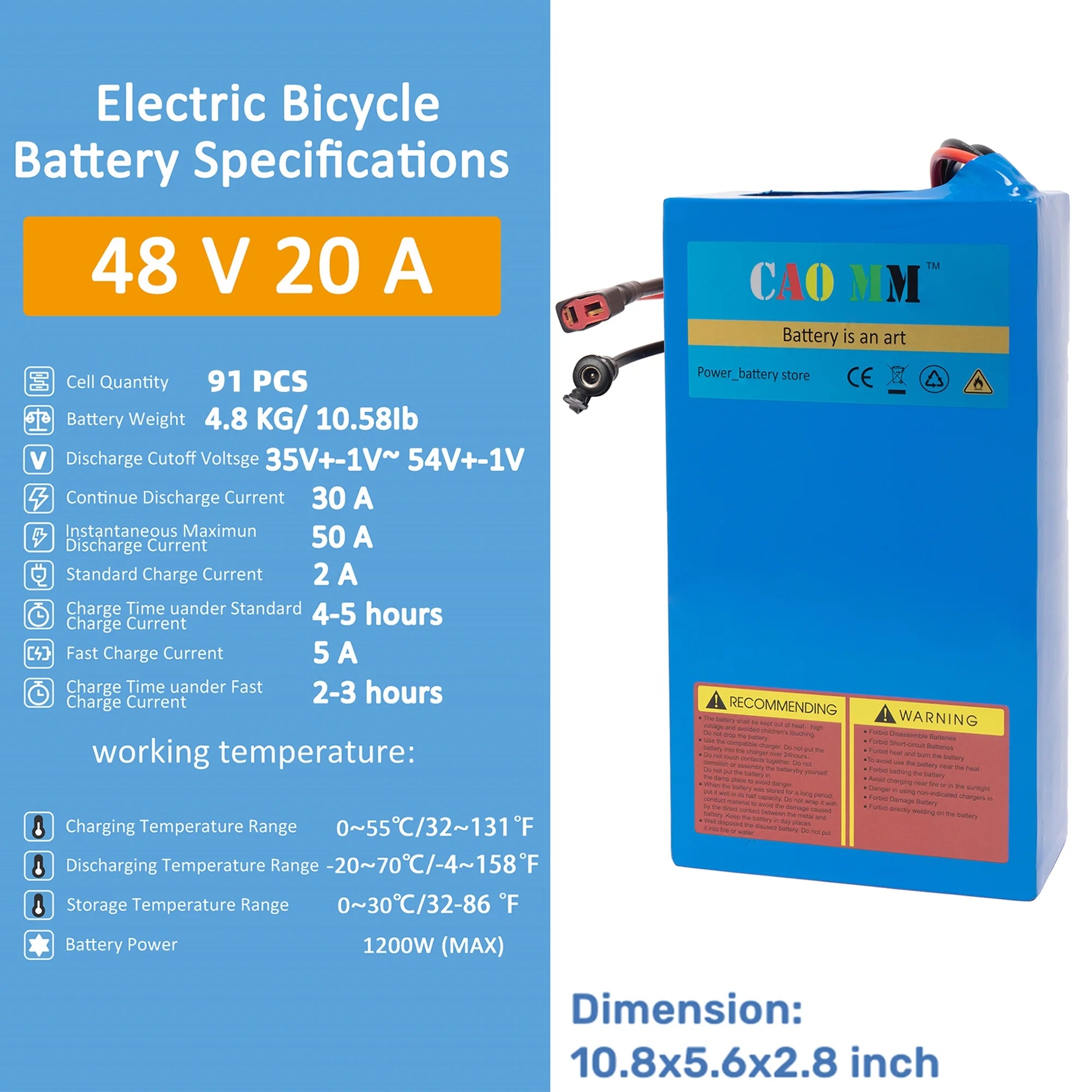 48V 20Ah Lithium Ebike Battery with Charger D908257