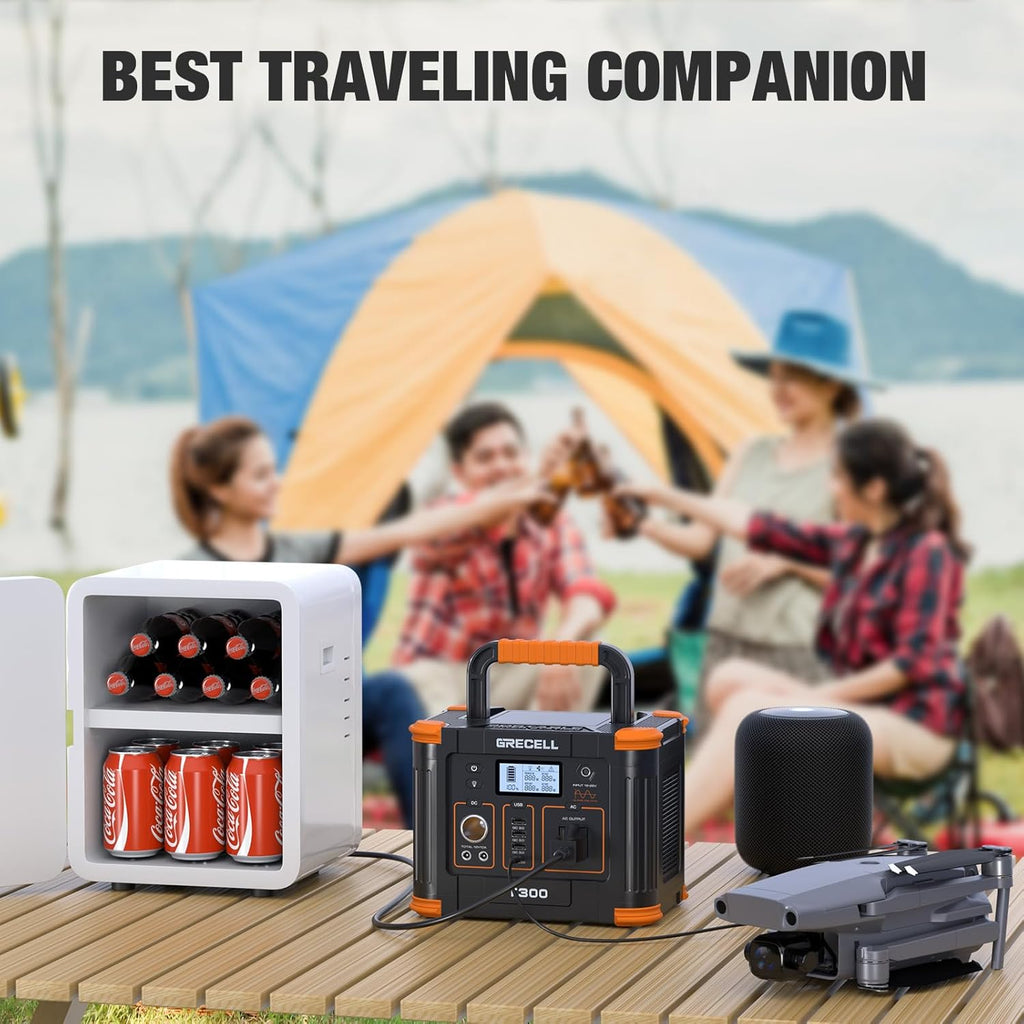 Portable Power Station 300W (Peak 600W) with 80W Foldable Solar Panel, 288Wh Solar Generator, 110V Pure Sine Wave AC Outlet Backup Lithium Battery L9750