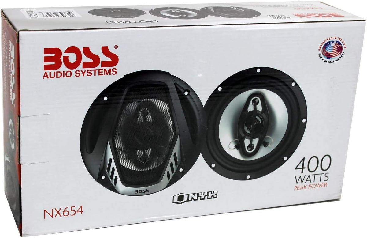 6.5" 4-Way Car Audio Coaxial Speakers, Black (6 Speakers) Q390