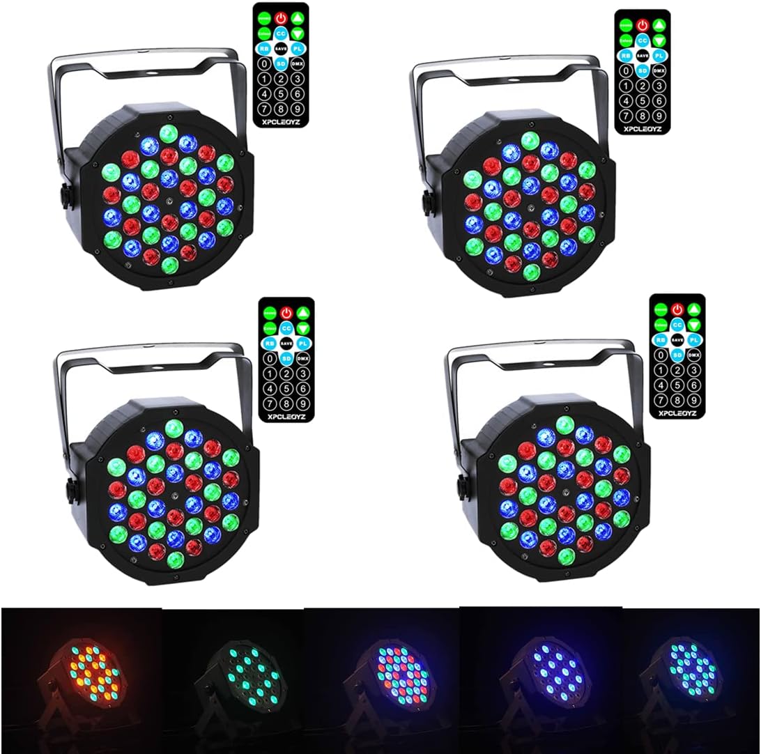 36x3W RGB LED Stage Light with Remote Control (8Pack) T5323