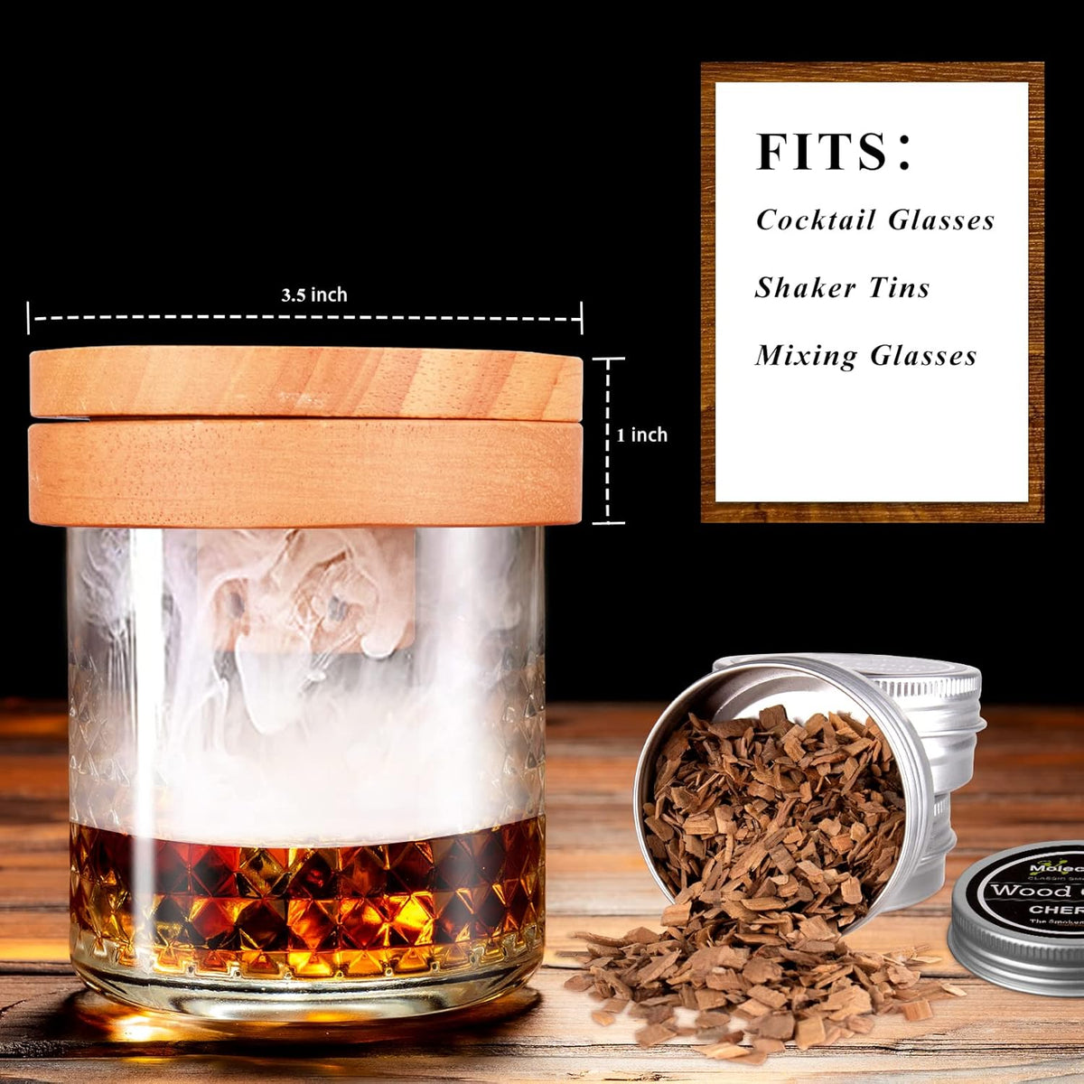 Cocktail Smoker Kit with Torch, 4 Kinds of Wood Chips, Pack of 2 G80440