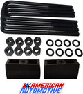 3 Rear Suspension Lift Solid Cast Iron Blocks Extra Long 12.5 Square Leaf Spring Axle U Bolts C73538
