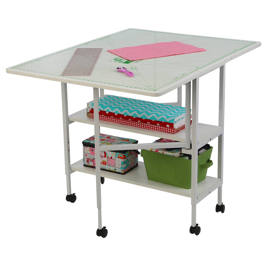 White Height Adjustable Cutting Table G115