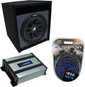 12 Kicker Bundle Comp C12 Sub Box Enclosure & Harmony HA-A400.1 Amp B30527