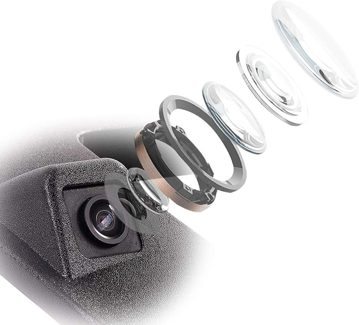 Tailgate Handle Backup Rear View Camera Black V449