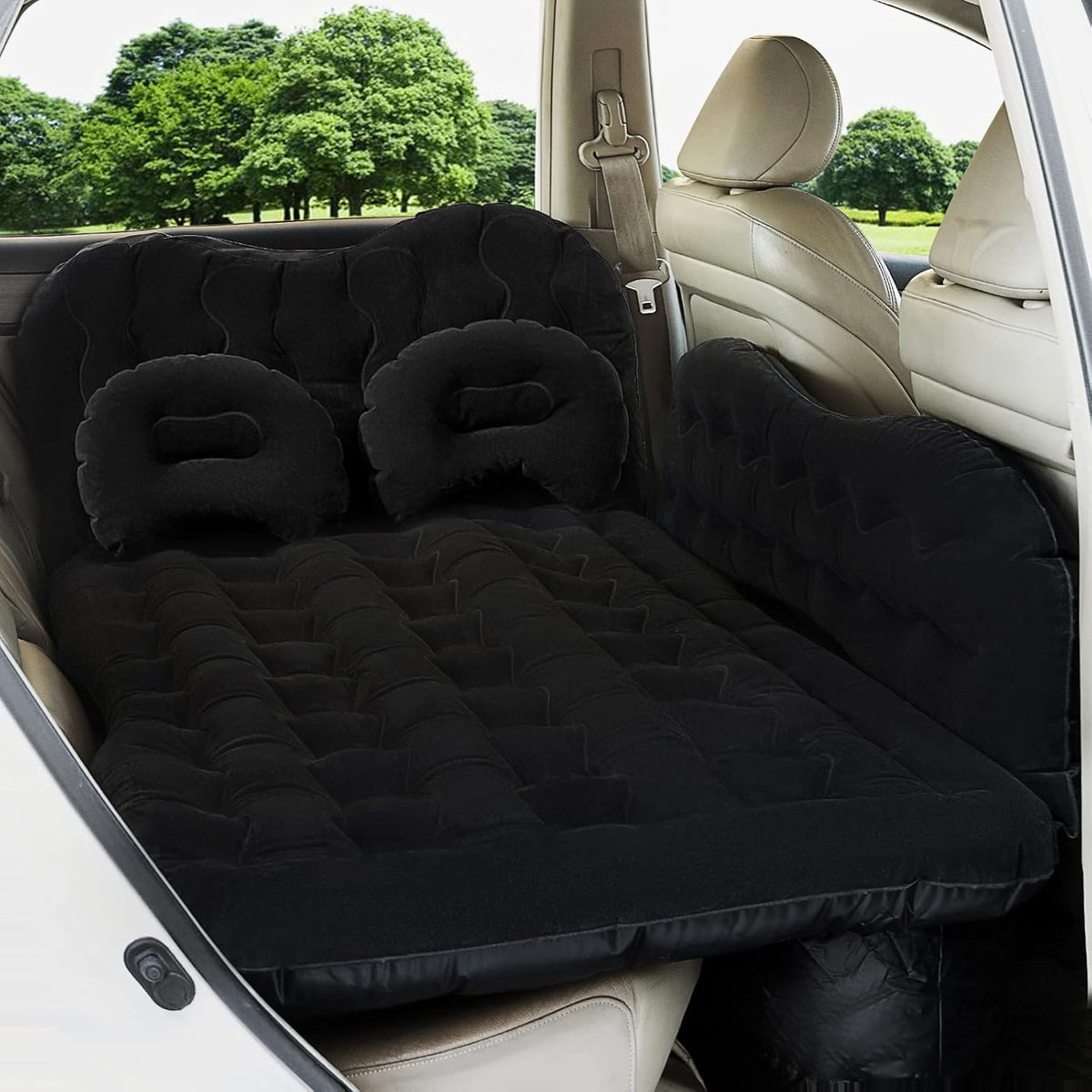 Black Inflatable Car Air Mattress for SUV Truck Camping Travel I144