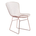 Rose Gold Wire Dining Chair Set of 2 D649