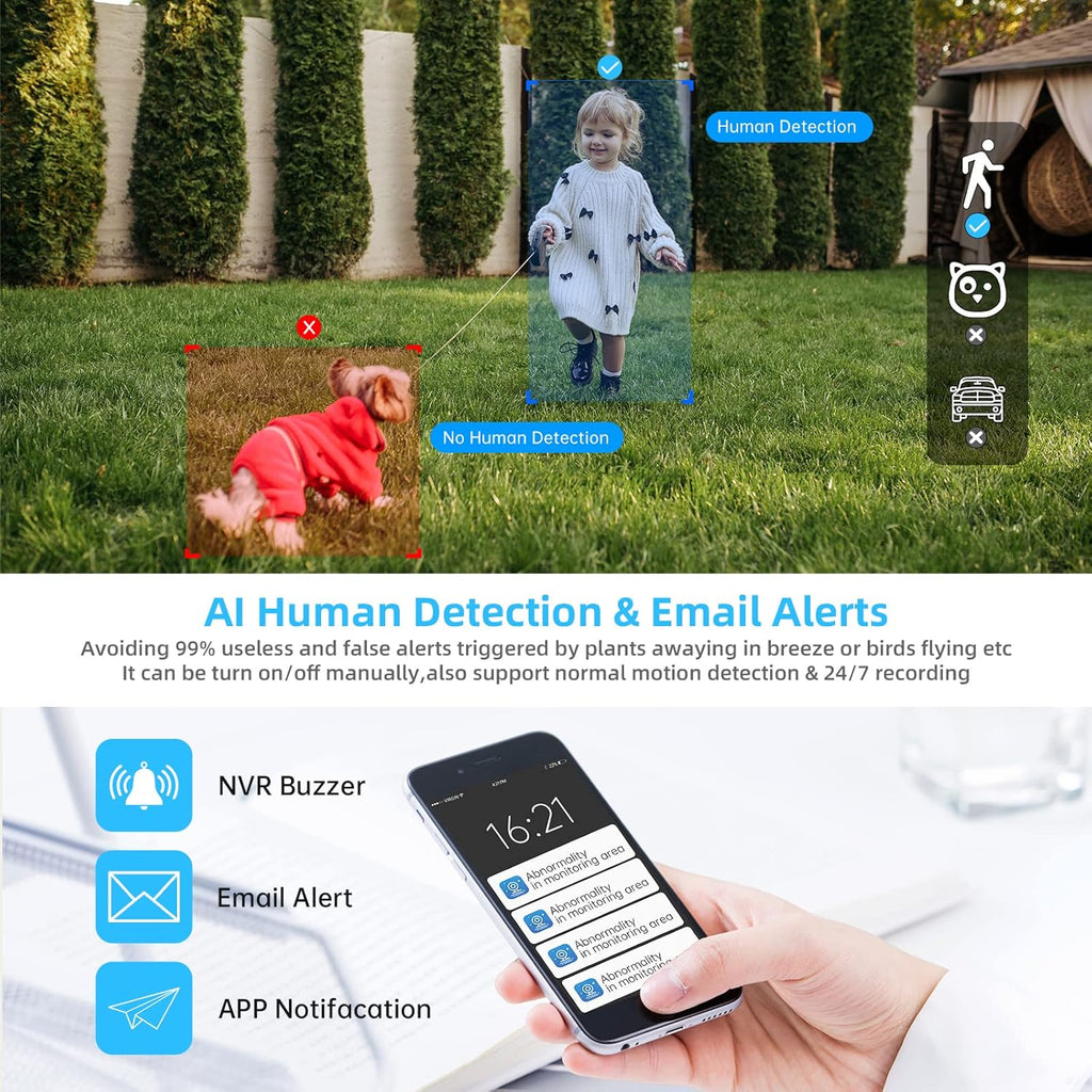 3MP Wireless Security Camera System with Audio B387968