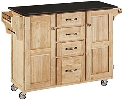 White Granite Top Kitchen Cart Z5371