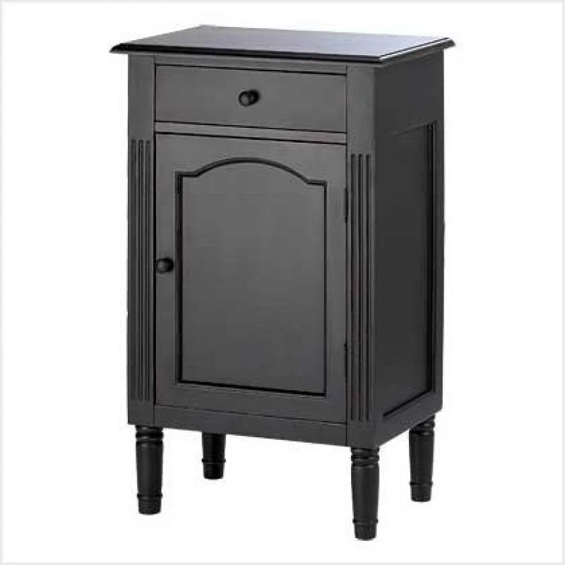 Antiqued Black Wood Cabinet B560136