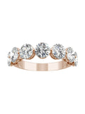 14K Rose Gold Moissanite 5mm Round Wedding Band Size 5 B98881