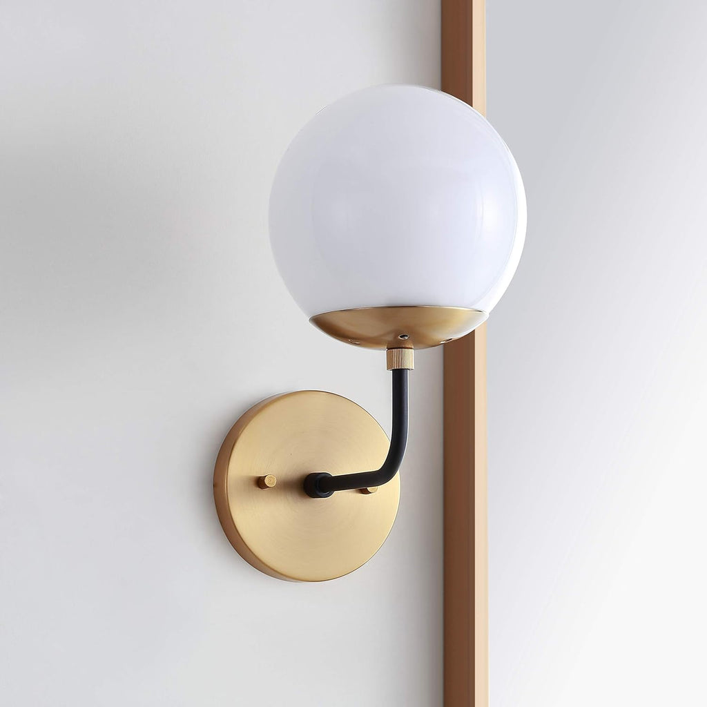 Brass Gold and Black Wall Sconce K3615