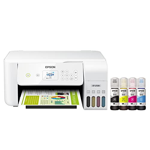 White Wireless All-in-One Supertank Printer with Scanner and Copier I816876