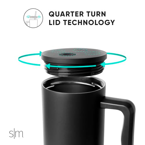 30 oz Insulated Stainless Steel Tumbler with Handle and Straw Lid O528952
