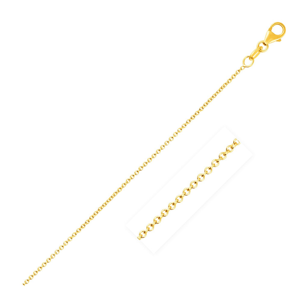 14k Yellow Gold Cable Link Chain 1.1mm 16 Inches A471566