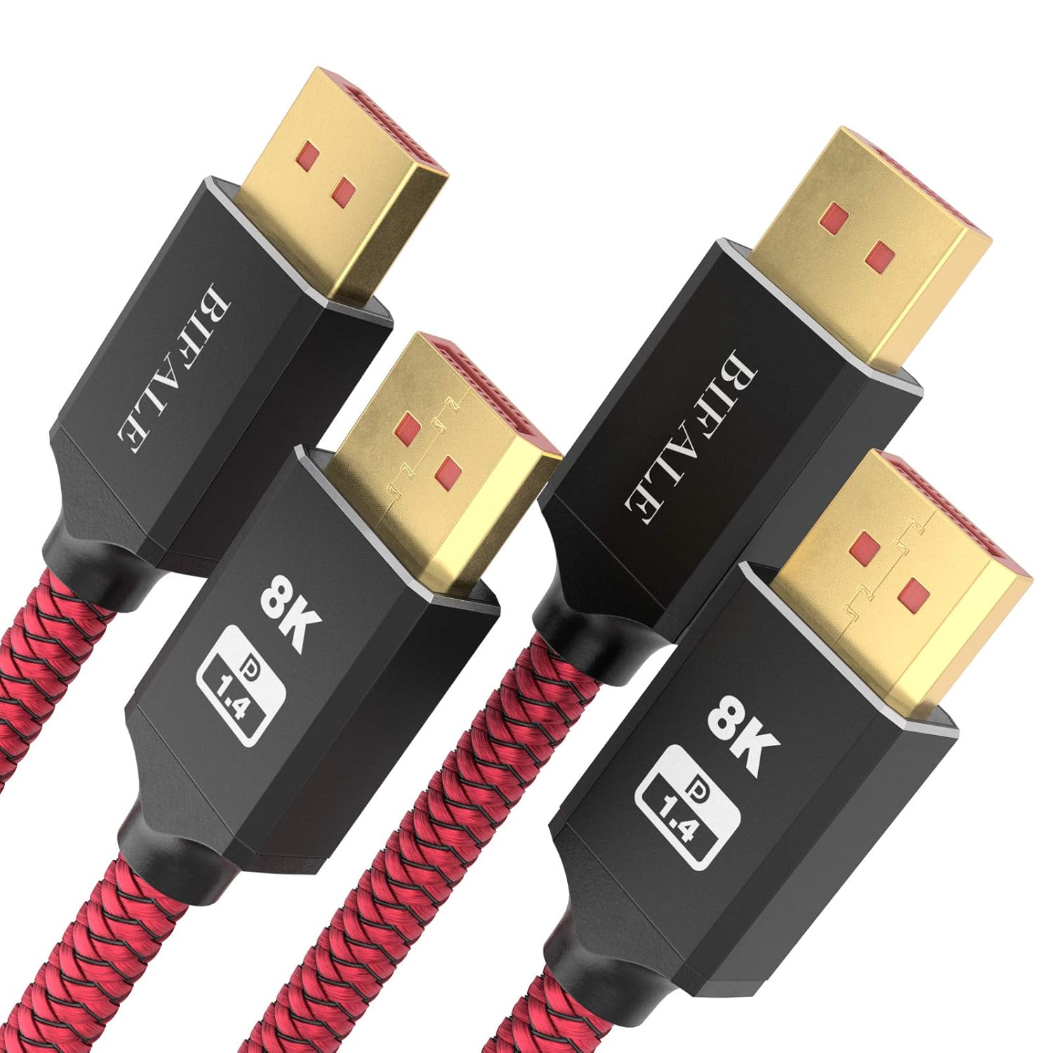 8K DisplayPort 1.4 Cable 25ft 2Pack Nylon Braided S102