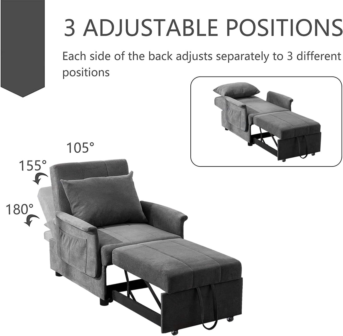 3 in 1 Folding Sofa Bed Chair U820