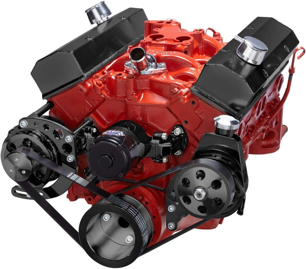 Black Small Block Chevy Serpentine Kit with Electric Water Pump S902