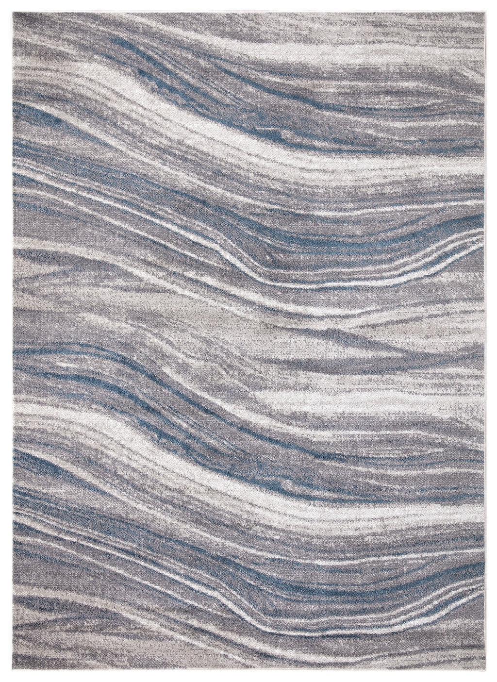 Marble Stripes Area Rug Grey/Blue 5'3"x7'3" Polypropylene H590022
