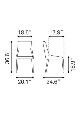 Black Dining Chair (Set of 2) R8989