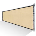 Beige Privacy Fence Screen Mesh with Reinforced Grommets O518631
