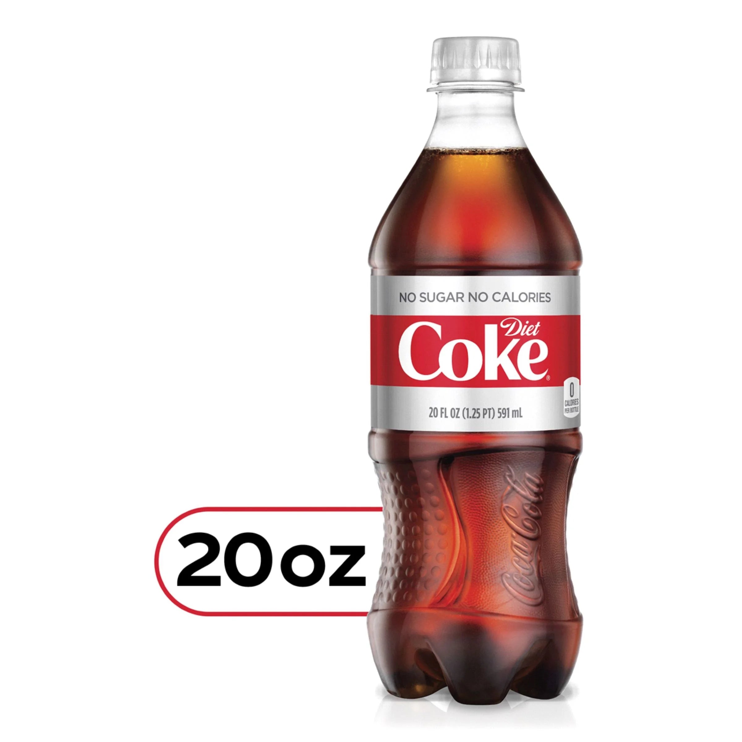 Diet Coke Soda 20oz Bottles, Quantity of 12 Y916915