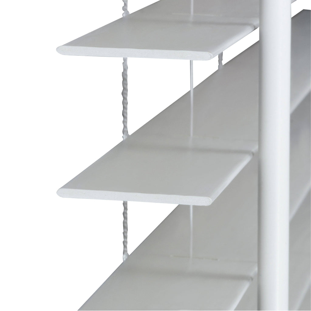 White Faux Wood Blind R626