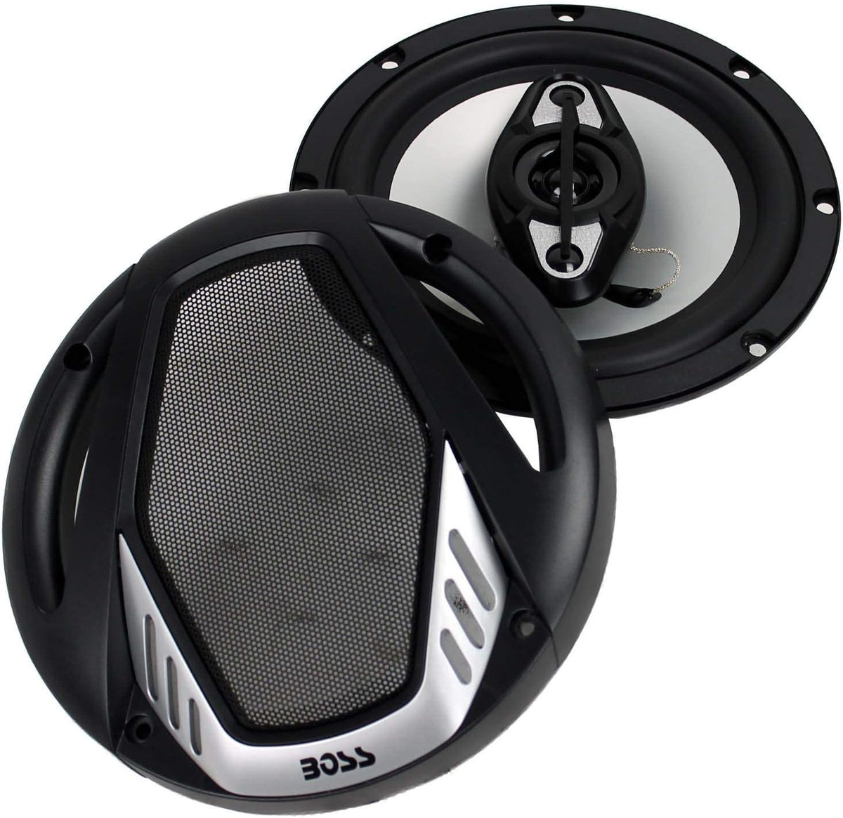 6.5" 4-Way Car Audio Coaxial Speakers, Black (6 Speakers) Q390