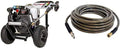 3200 PSI Gas Pressure Washer with Honda GC190, 2.5 GPM, 3/8" x 100' 4500 PSI Cold Water Hose K700