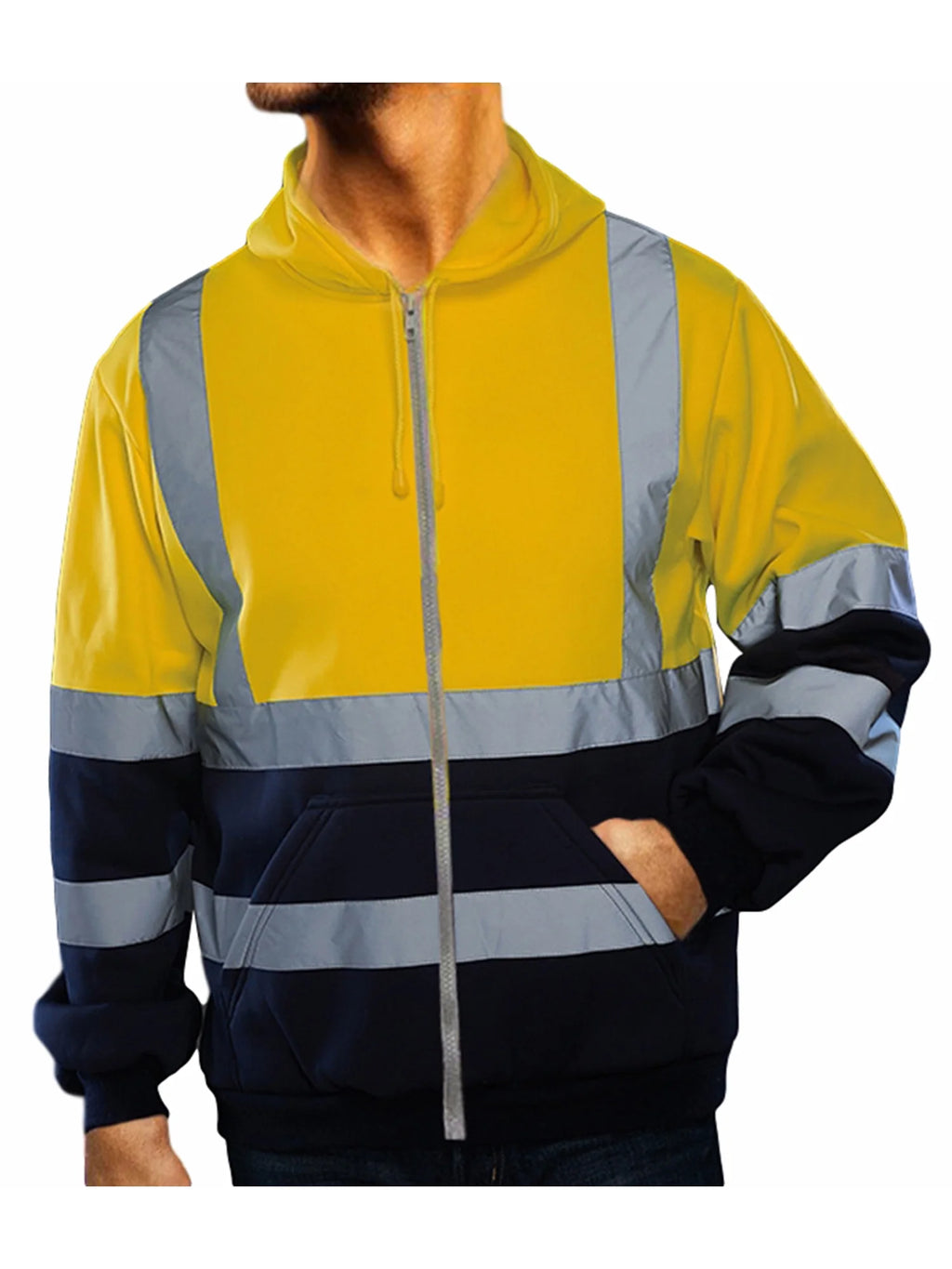 Hi Vis Reflective Hooded Sweatshirt O7019