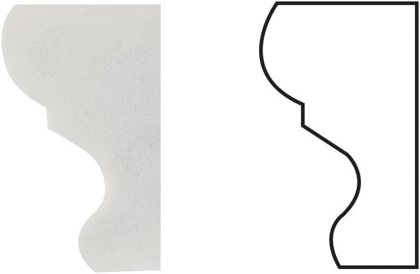 Carrara White Marble Crown Molding Trim, Honed V259