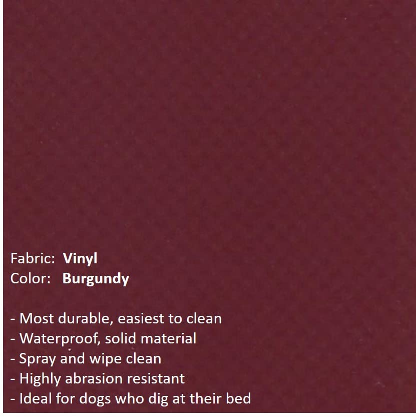 Walnut PVC Heavy Duty Vinyl Dog Bed 50" x 36" Q342