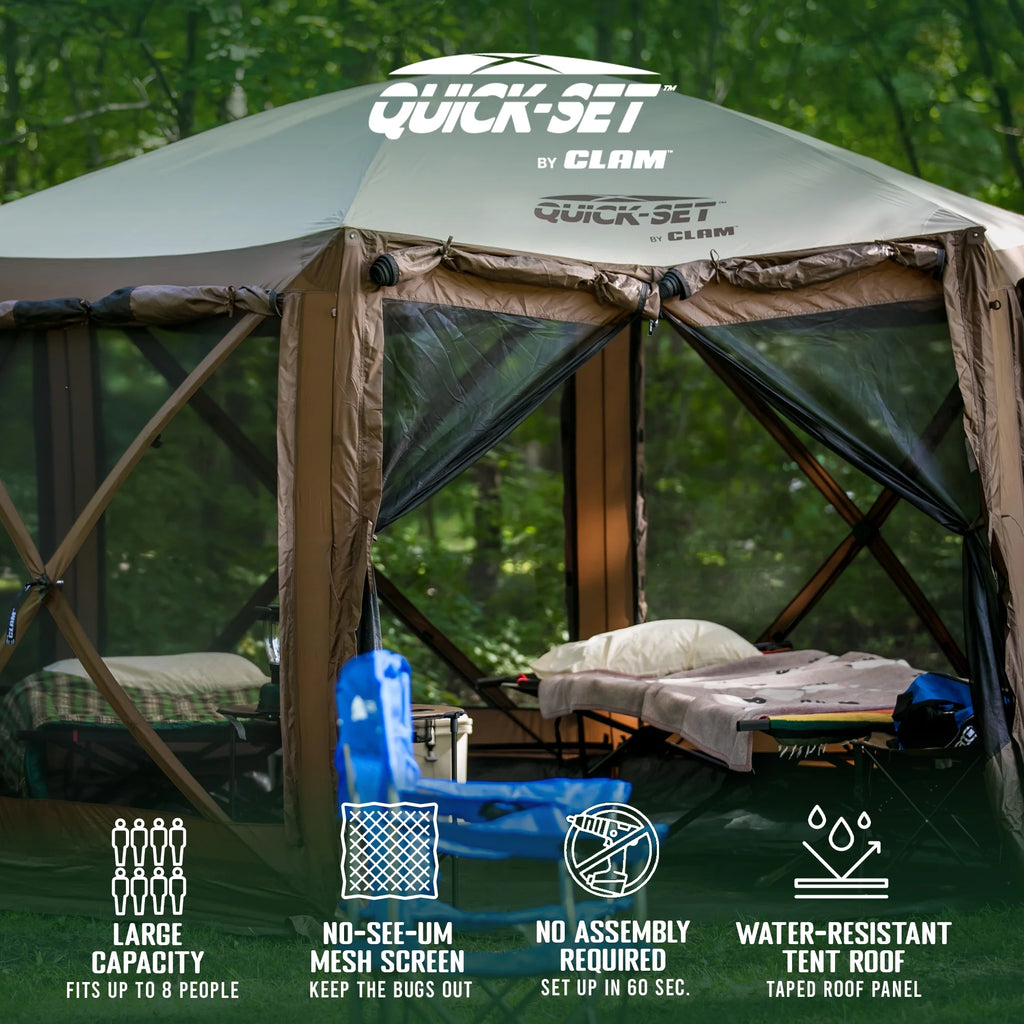 12.5' Portable Outdoor Gazebo Canopy Tent with Floor Tarp B814