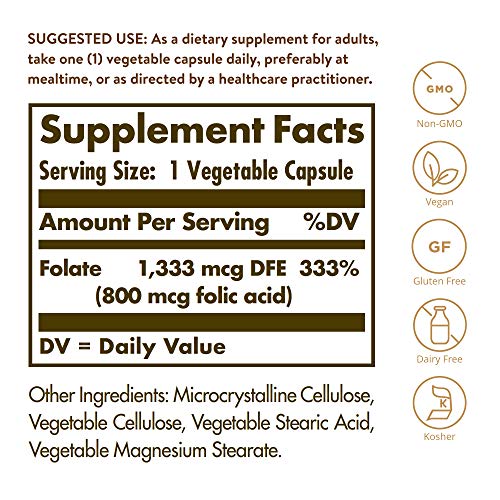 250 Tablets Folate Dietary Supplement V722