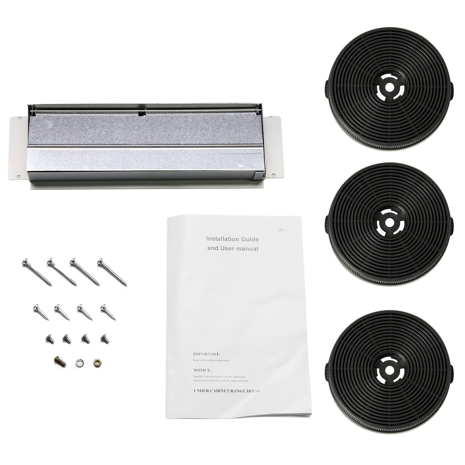 36x22 Under Cabinet White Stainless Steel Kitchen Range Hood V151
