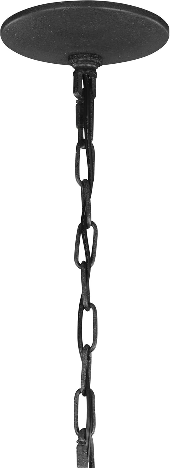 Bronze 6-Light Candle Bead Chandelier Y434