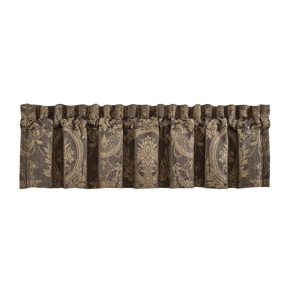 Taupe/Chocolate Rod Pocket Window Valance Z735