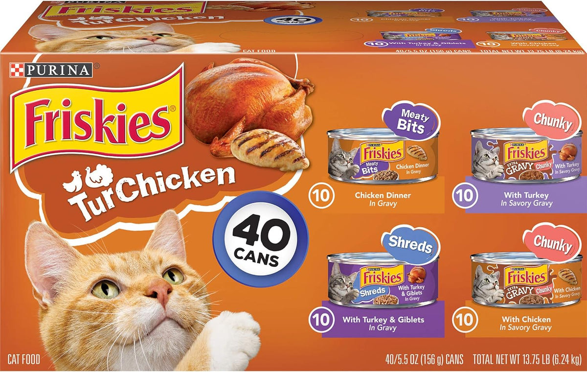 Wet Cat Food Variety Pack, 40 Cans, 5.5 oz. Z654