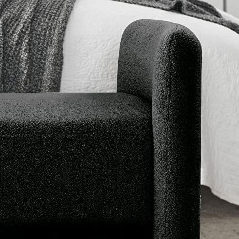 Black Velvet Ottoman Bench T1919