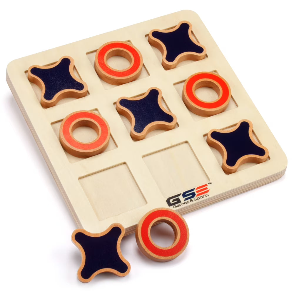 10" Wooden Tic-Tac-Toe Game Set F8645