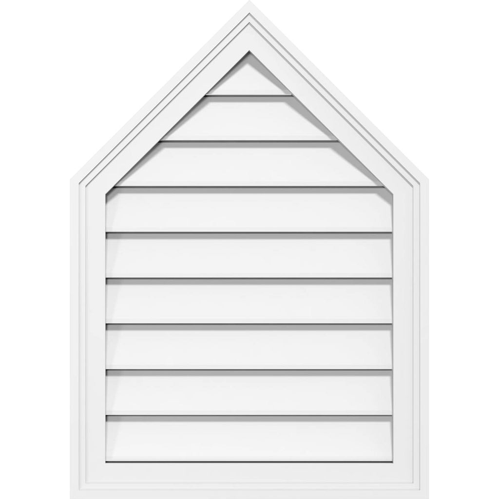 Peaked Top Surface Mount PVC Gable Vent S723766
